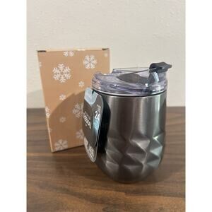 PRIMULA Metallic 14 oz Hot or Cold Thermal Cup Tumbler Fliptop Lid Stainless NIB
